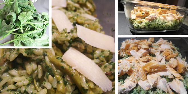  Risotto saumon, épinards et parmesan  