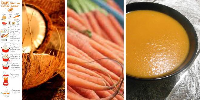 soupe carottes-coco : la soupe qui rend aimable ! 