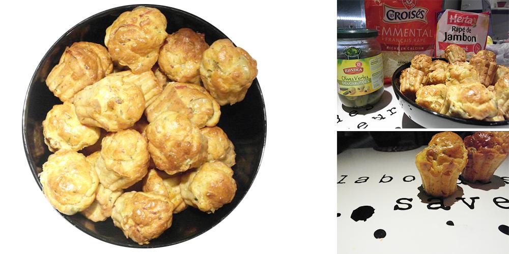 Mini Cannelés jambon fromage olives